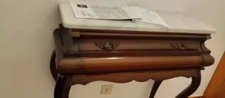 Consola clásica mármol madera