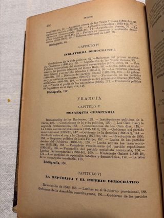 Libro antiguo de 1916 de Historia politica europa