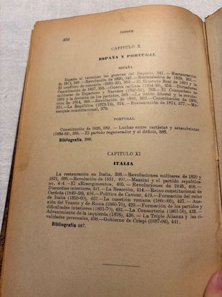 Libro antiguo de 1916 de Historia politica europa