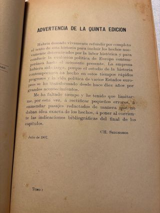 Libro antiguo de 1916 de Historia politica europa