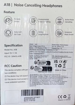 Auriculares Bluetooth A18 SIN ABRIR