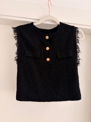 Top Mango Negro Talla XS 1 puesta