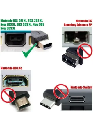 Cargador Compatible 3DS/2DS/DSi/DSi XL/New 3DS |