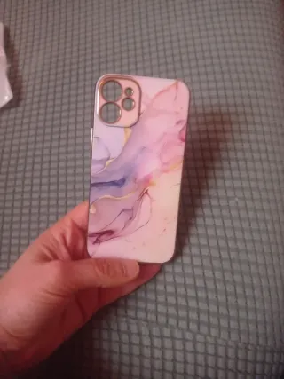 Funda iPhone 12 mini mármol rosa