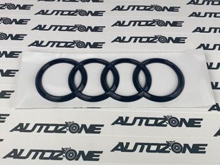 Emblema Audi negro brillo para capó 188x65 mm