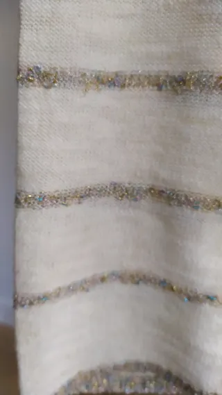 Jersey Yerse rayas doradas. Algodón y lino.