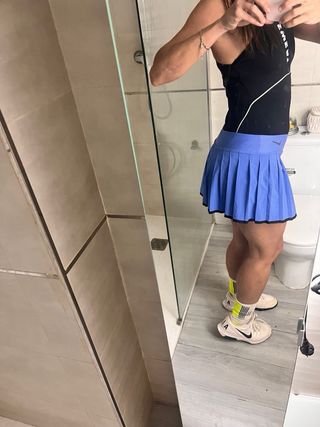 Falda Plisada Tenis Padel Nike Azul