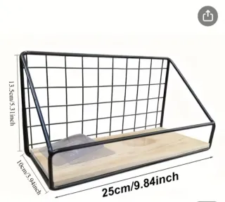 Estanterías pared metálicas y madera sin agujeros