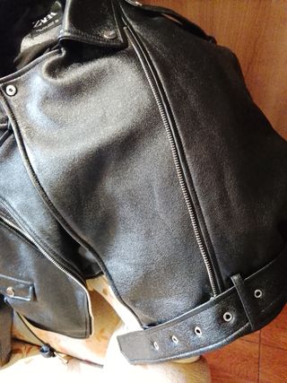 Cazadora Polipiel Zara Negra