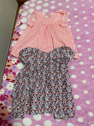 Lote 2 vestidos niña 12 meses