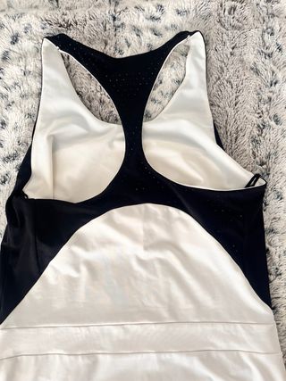 Vestido Padel Tenis Oysho S/36 Blanco Negro