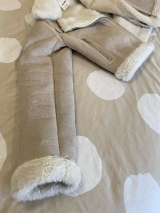 Chaqueta Biker Pull&Bear Beige Talla S