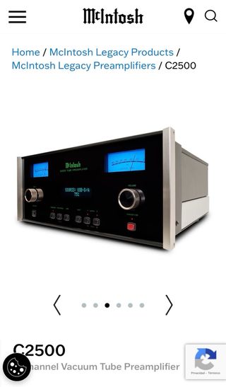 McIntosh C2500 Preamplificador Tubo