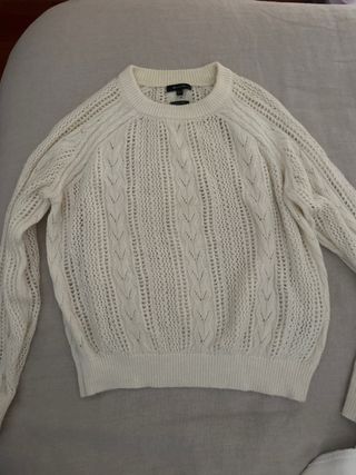 Jersey Massimo Dutti Blanco Talla XS