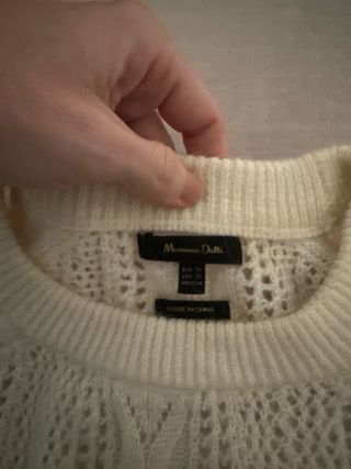 Jersey Massimo Dutti Blanco Talla XS