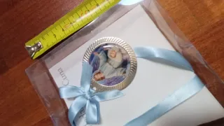 Medalla Cuna Ángel Bebé Azul