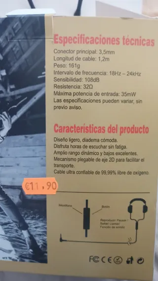 Cascos TEMCO HI-FI Estereo