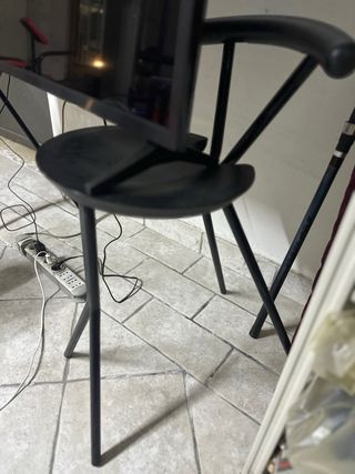 Sgabelli neri in metallo