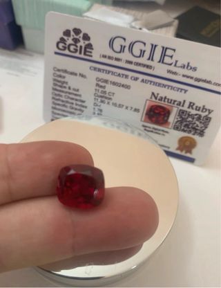 Rubí Mogok 11.05 Quilates Impecable
