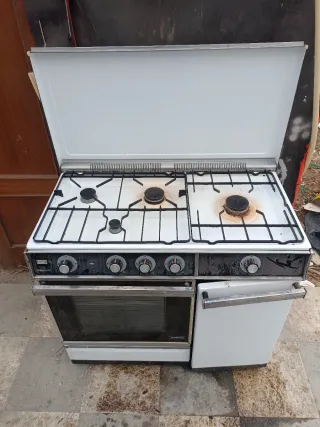 Cocina a gas con horno y 4 quemadores