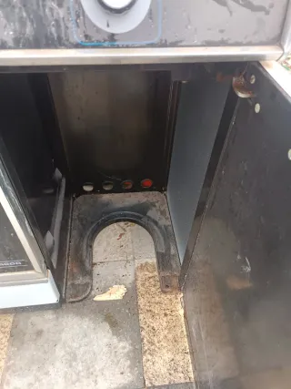 Cocina a gas con horno y 4 quemadores