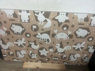 Cabecero infantil 90cm beige y blanco