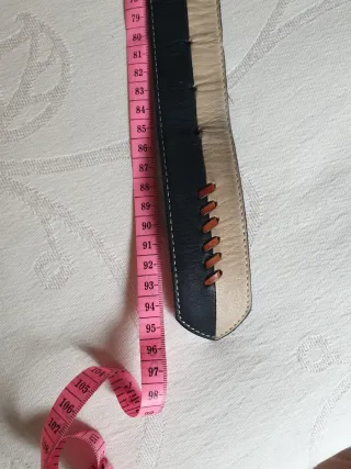 Cinturón de piel mujer con diseño patchwork