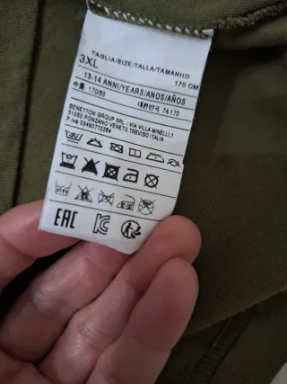 Camiseta niño BENETTON Talla 13-14 años