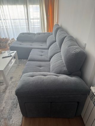 Sofá modular gris 3 plazas
