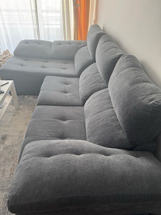 Sofá modular gris 3 plazas
