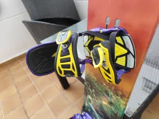Tabla Snowboard con Fijaciones