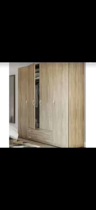 Armario grande 4 puertas madera