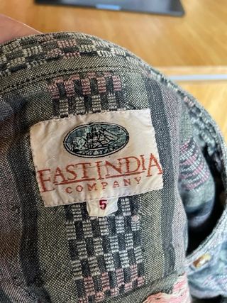 Camisa Étnica India Gris y Rosa