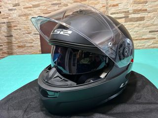 Casco Moto Modular LS2 Negro