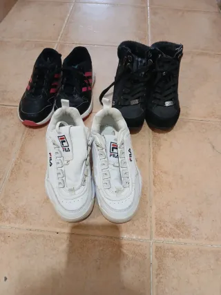 Lote Zapatillas Adidas y Fila y kangaroos