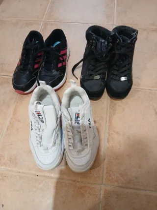 Lote Zapatillas Adidas y Fila y kangaroos