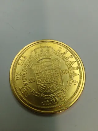 Moneda 320 Reales Fernando VII 1823 Baño Oro 24k