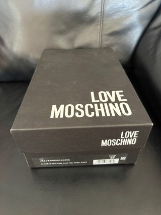 Love Moschino Sapatos Salto Alto Glitter Prata