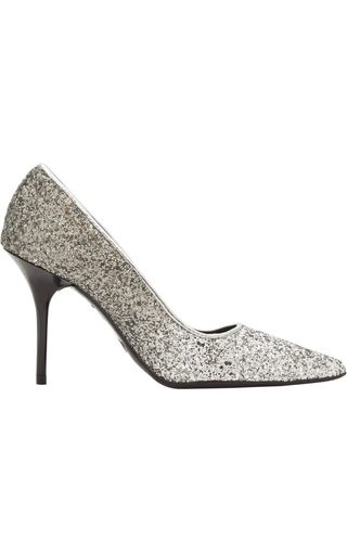 Love Moschino Sapatos Salto Alto Glitter Prata