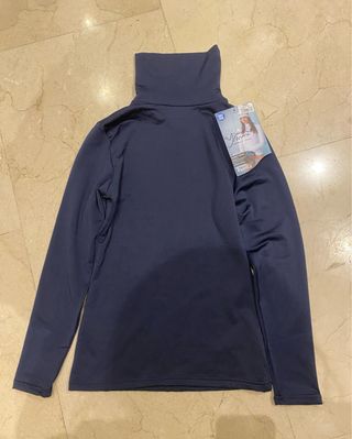 Camiseta térmica cuello alto azul