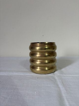 Vaso in ottone vintage di design kaleb space age