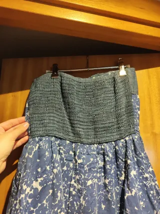 Vestido de verano sin tirantes floral con chaqueta