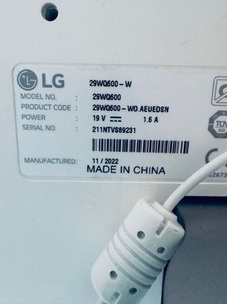 Pantalla LG panorámica negra y plateada Tamaño 29”