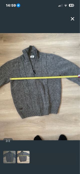 Jersey Lacoste Gris Cremallera