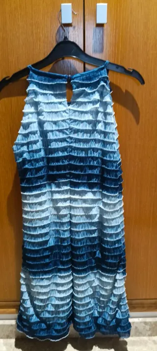 Vestido fiesta degradado azul talla M