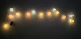 Luces de bolas de colores para habitación