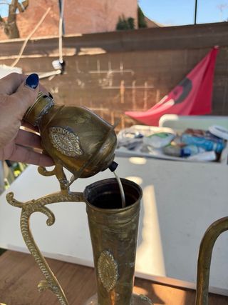 Lámpara antigua de latón