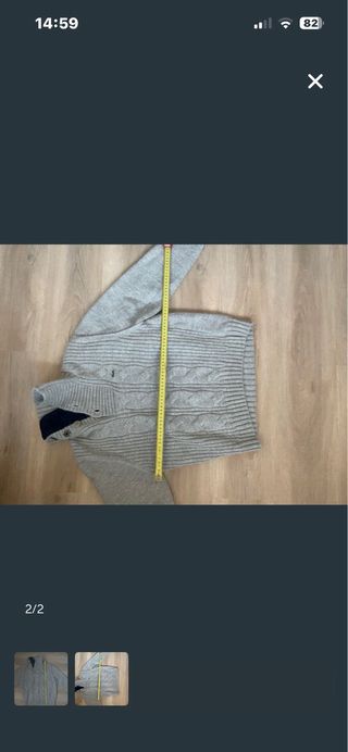 Jersey Lacoste Gris Cable Knit