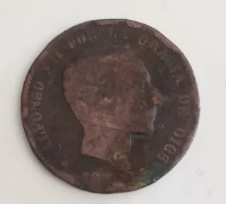Moneda Antigua Alfonso XII 10 Céntimos