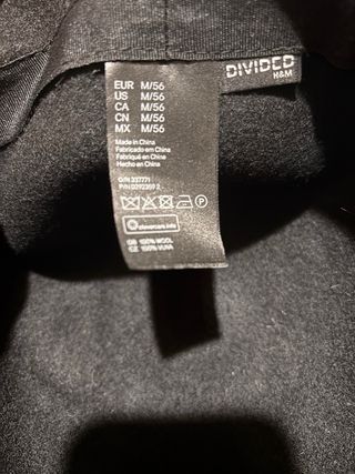 Cappello donna H&M nero Tg 56 M